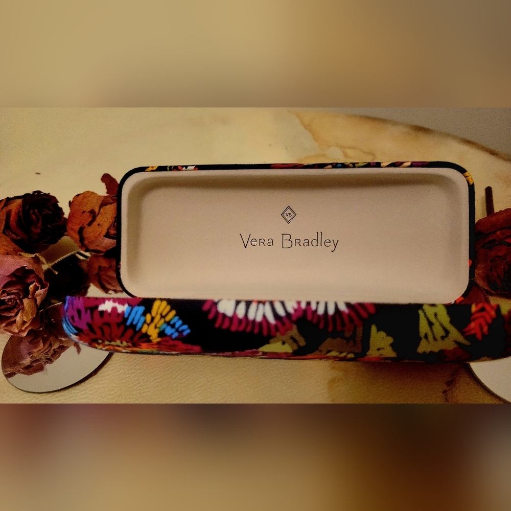Vera Bradley Floral Hard Shell Eyeglasses/Sunglass CLAMSHELL Case - Picture 6 of 7